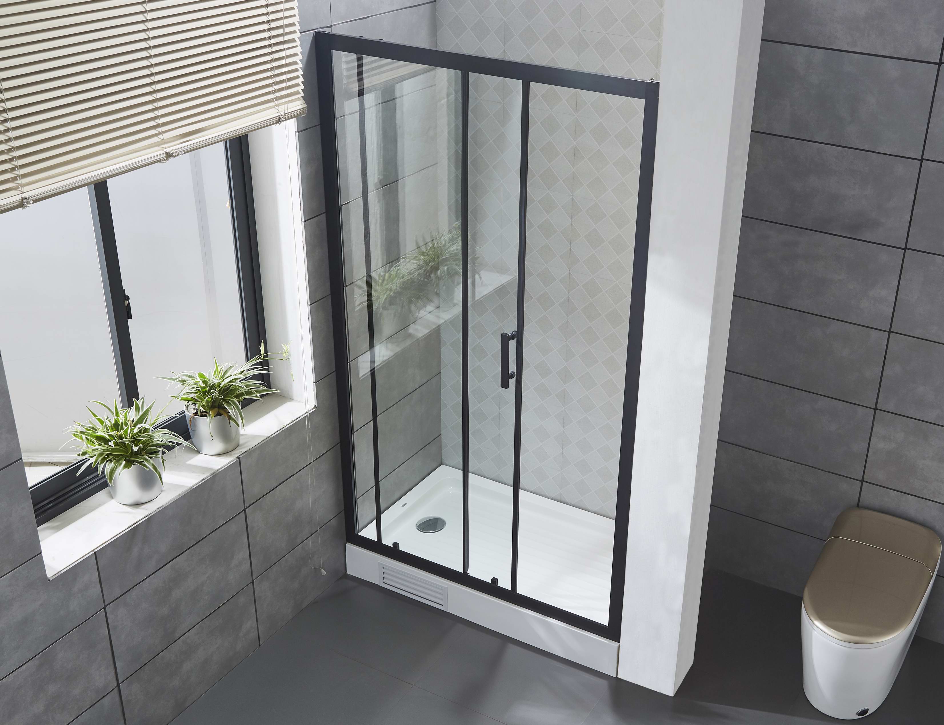 Mattschwarz 6MM ausgeglichene Glas-Duschtür Dusche mit Nano Glas und