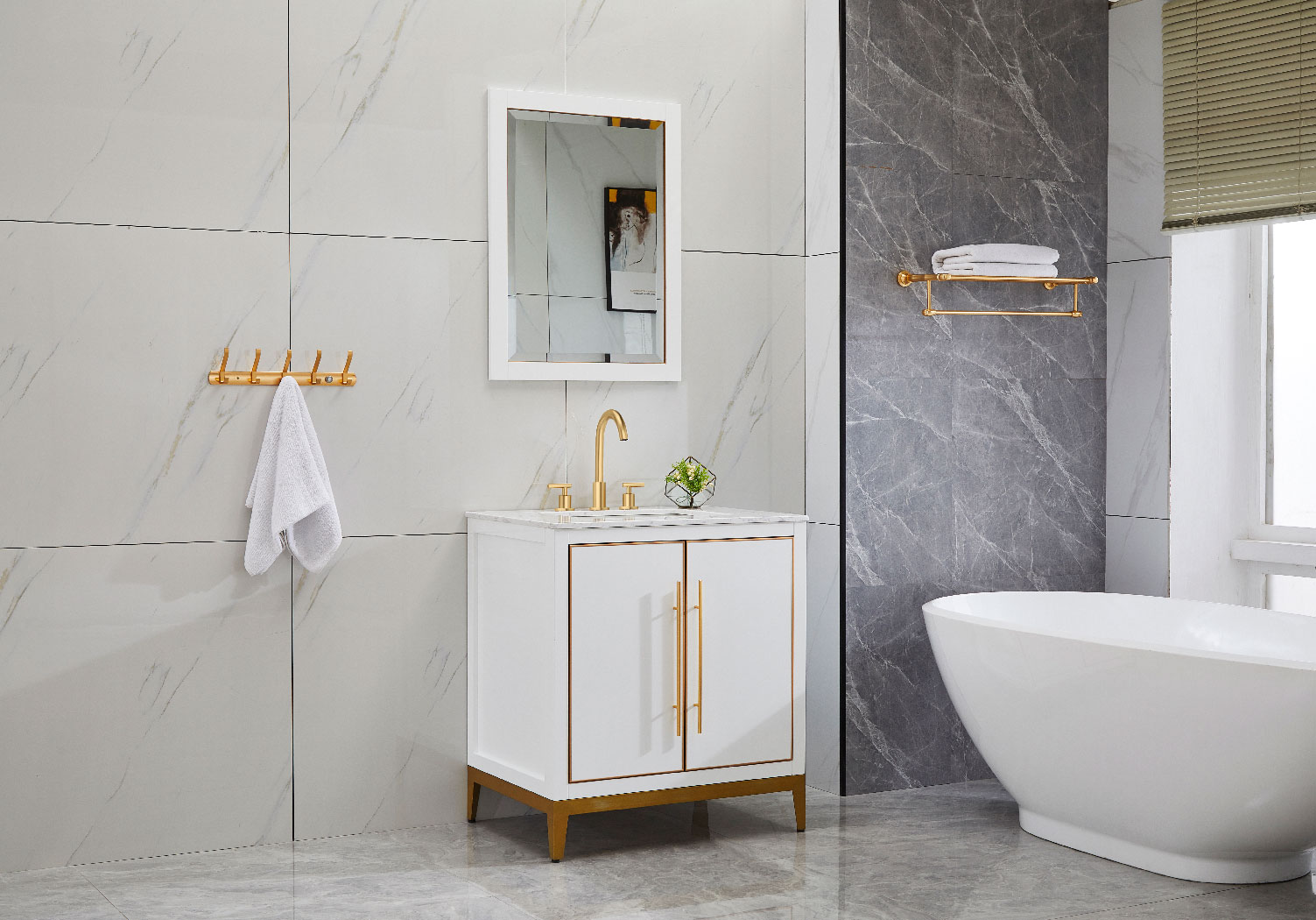 Weiße Luxus moderne Badezimmerschränke - Kaufen Sie Badezimmereitelkeit