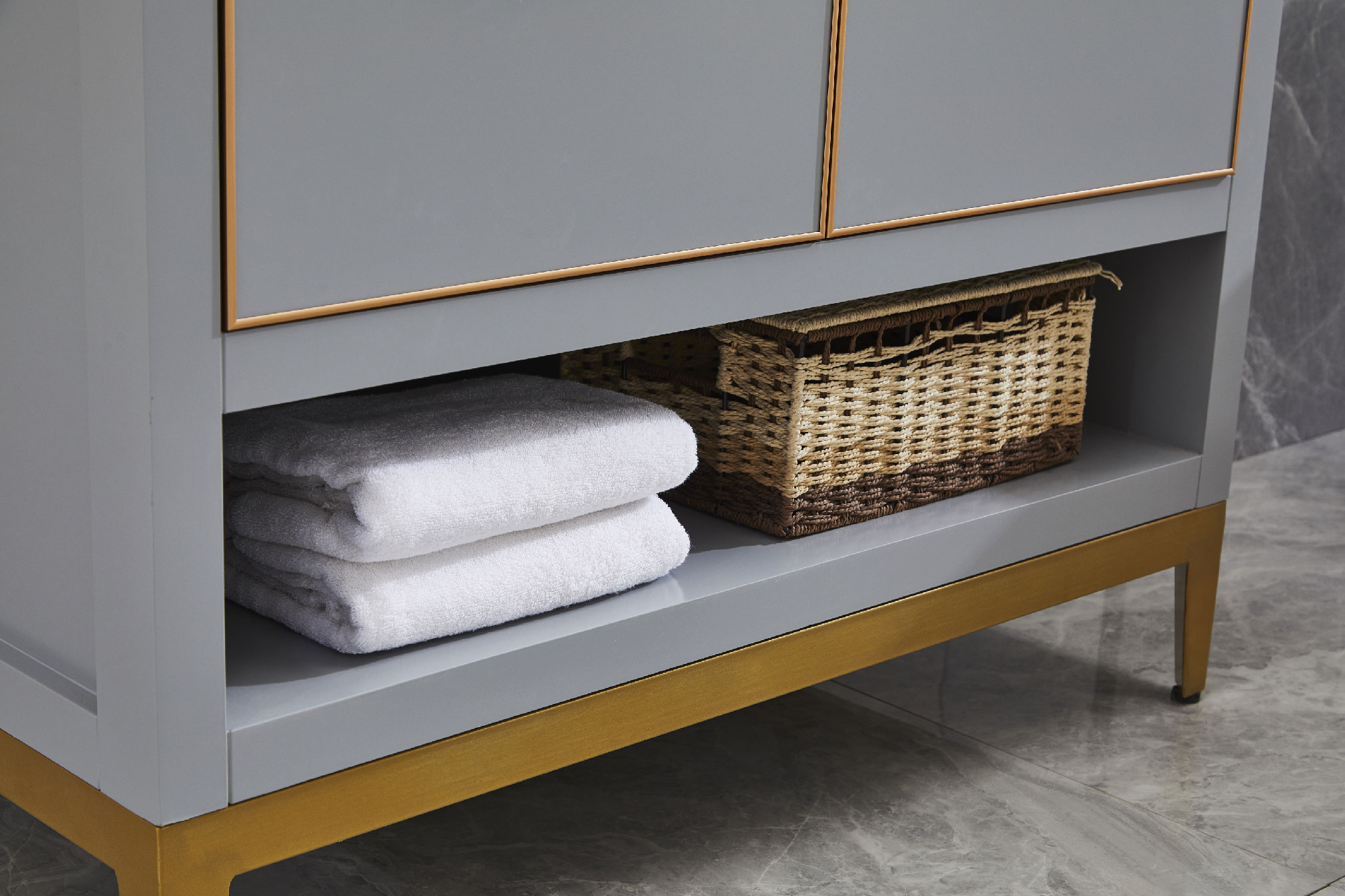 Schränke Open Storage Space Badezimmereitelkeit - Kaufen Sie